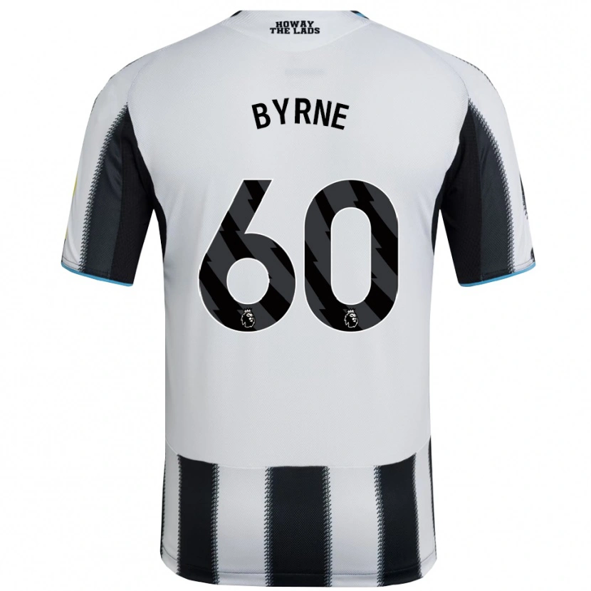 Danxen Niño Camiseta Reece Byrne #60 Negro Blanco 1ª Equipación 2025/26 La Camisa