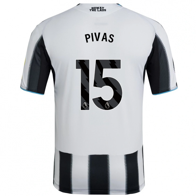 Danxen Niño Camiseta Miodrag Pivas #15 Negro Blanco 1ª Equipación 2025/26 La Camisa