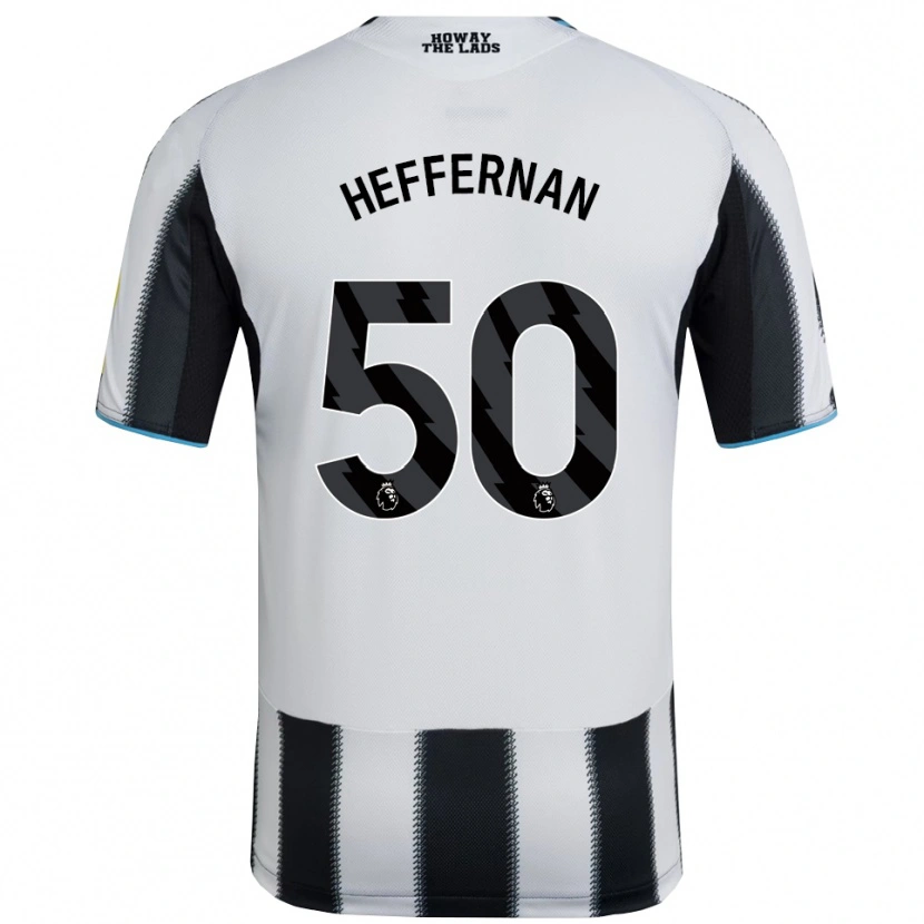 Danxen Niño Camiseta Cathal Heffernan #50 Negro Blanco 1ª Equipación 2025/26 La Camisa