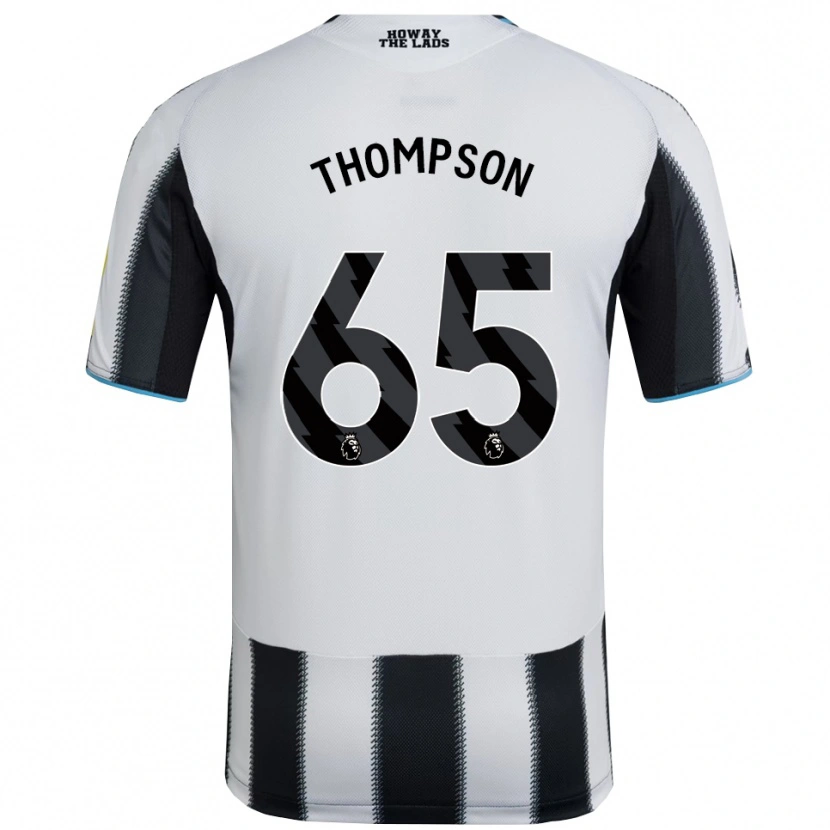 Danxen Niño Camiseta Ciaran Thompson #65 Negro Blanco 1ª Equipación 2025/26 La Camisa