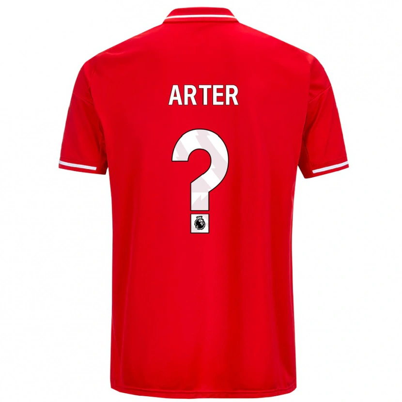 Danxen Niño Camiseta Harry Arter #0 Rojo Blanco 1ª Equipación 2025/26 La Camisa