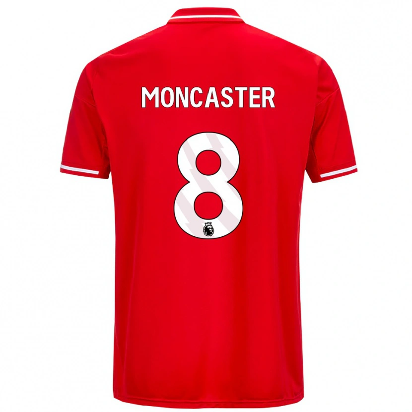 Danxen Niño Camiseta Mai Moncaster #8 Rojo Blanco 1ª Equipación 2025/26 La Camisa