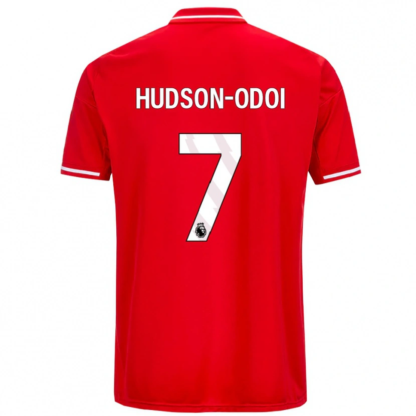 Danxen Niño Camiseta Callum Hudson-Odoi #7 Rojo Blanco 1ª Equipación 2025/26 La Camisa