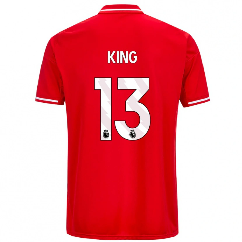 Danxen Niño Camiseta Leo King #13 Rojo Blanco 1ª Equipación 2025/26 La Camisa