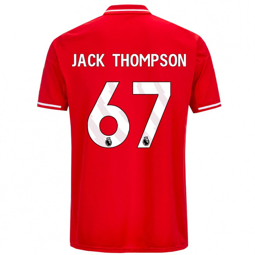 Danxen Niño Camiseta Jack Thompson #67 Rojo Blanco 1ª Equipación 2025/26 La Camisa