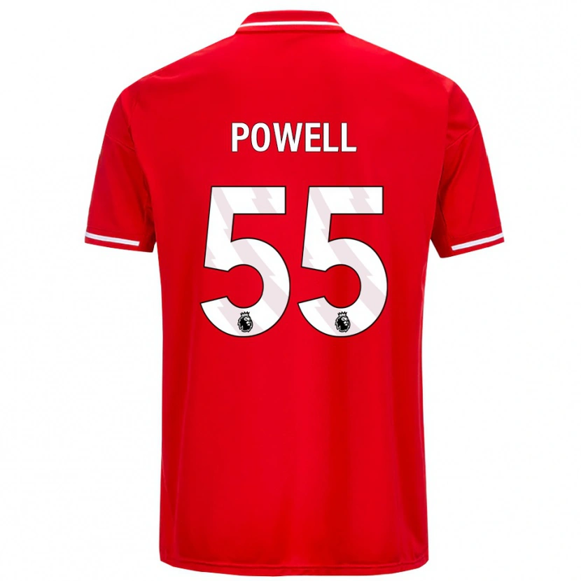 Danxen Niño Camiseta Josh Powell #55 Rojo Blanco 1ª Equipación 2025/26 La Camisa