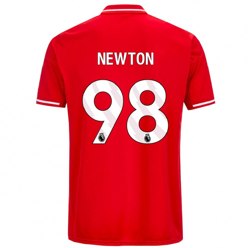 Danxen Niño Camiseta Jamie Newton #98 Rojo Blanco 1ª Equipación 2025/26 La Camisa