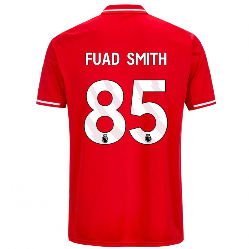 Danxen Niño Camiseta Fuad Smith #85 Rojo Blanco 1ª Equipación 2025/26 La Camisa