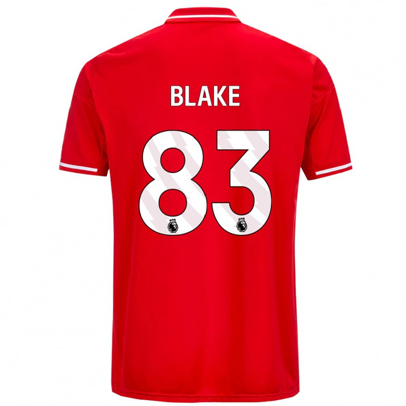 Danxen Niño Camiseta Zyan Blake #83 Rojo Blanco 1ª Equipación 2025/26 La Camisa
