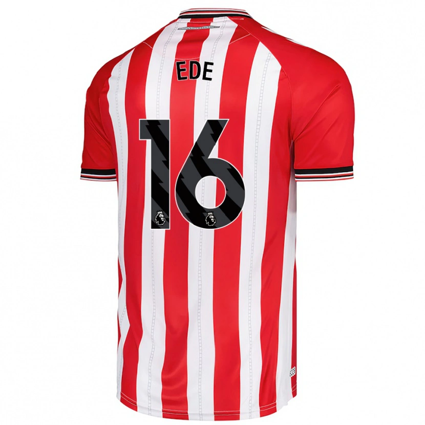 Danxen Niño Camiseta Grace Ede #16 Rojo Blanco 1ª Equipación 2025/26 La Camisa