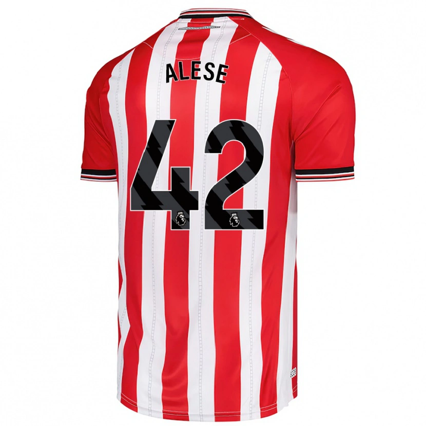 Danxen Niño Camiseta Aji Alese #42 Rojo Blanco 1ª Equipación 2025/26 La Camisa