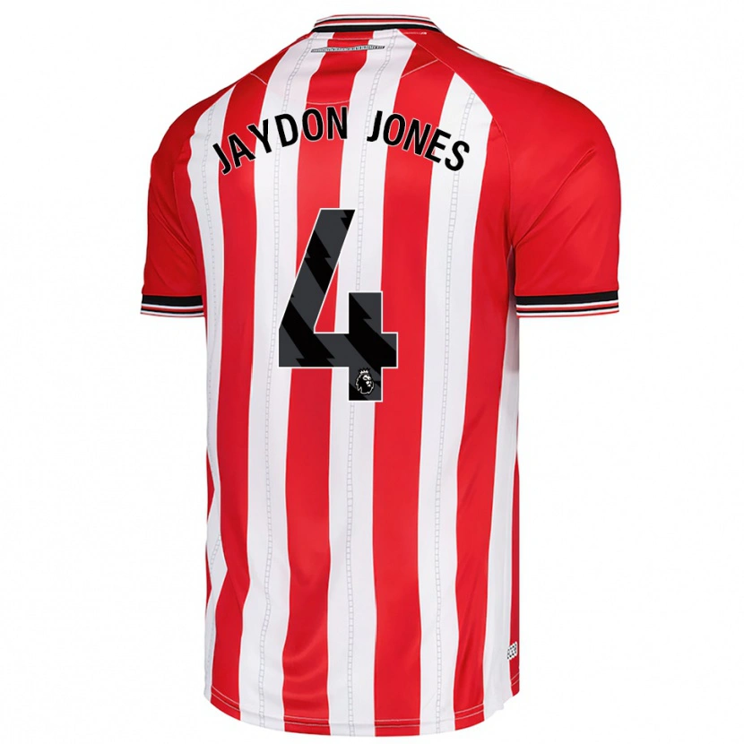 Danxen Niño Camiseta Jaydon Jones #4 Rojo Blanco 1ª Equipación 2025/26 La Camisa