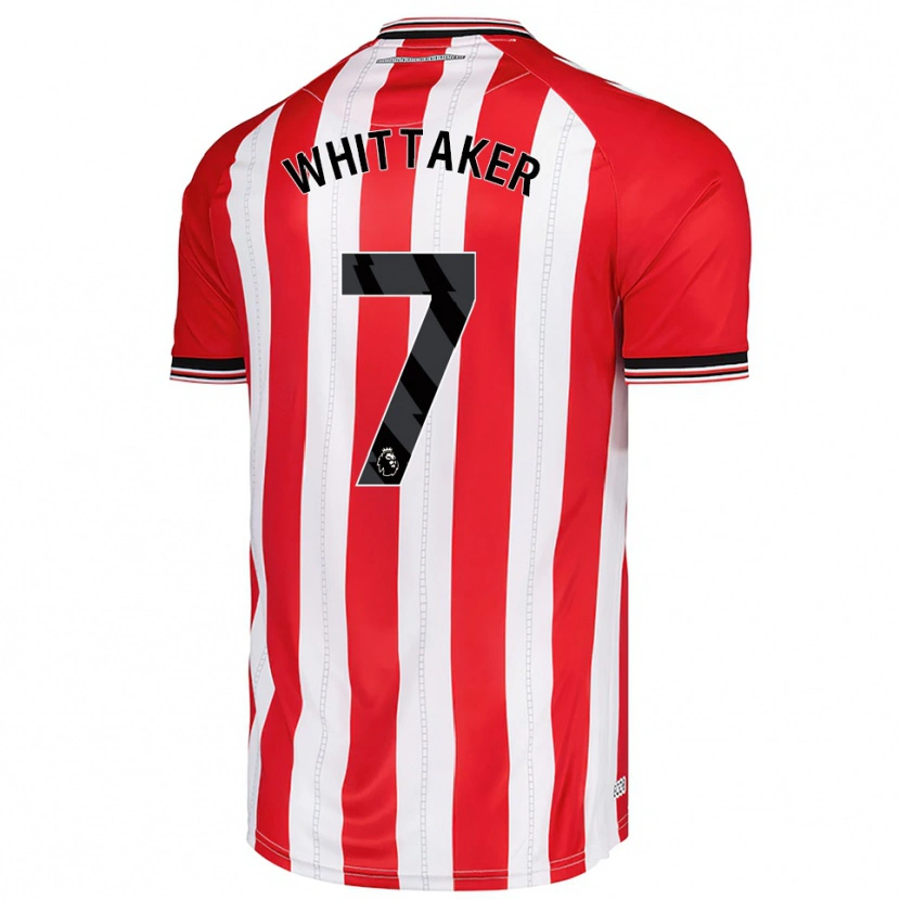 Danxen Niño Camiseta Jack Whittaker #7 Rojo Blanco 1ª Equipación 2025/26 La Camisa
