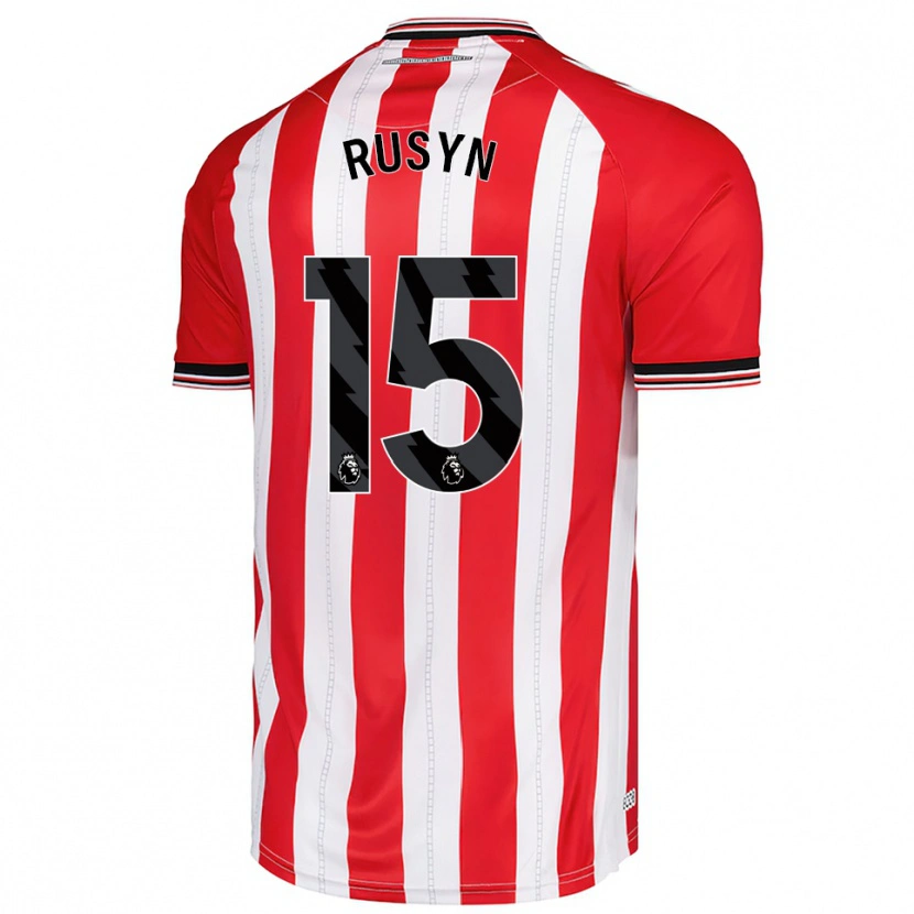 Danxen Niño Camiseta Nazariy Rusyn #15 Rojo Blanco 1ª Equipación 2025/26 La Camisa