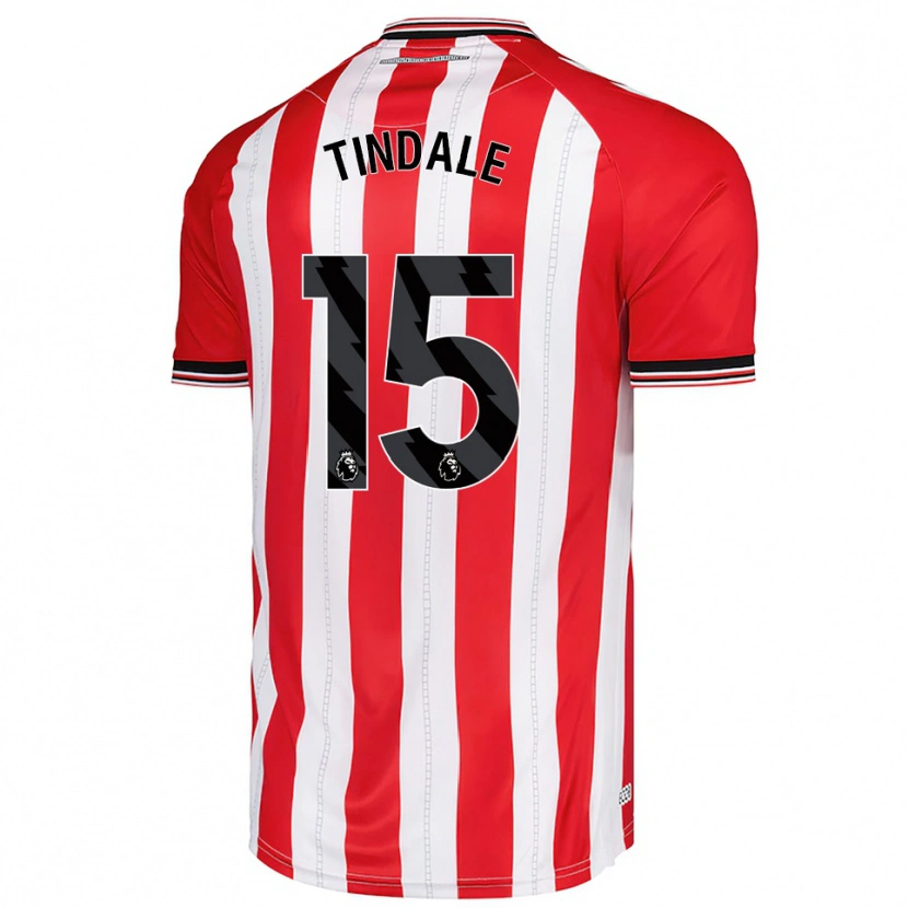Danxen Niño Camiseta Charlie Dinsdale #15 Rojo Blanco 1ª Equipación 2025/26 La Camisa