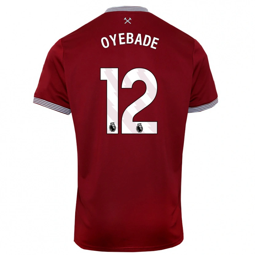 Danxen Niño Camiseta Rayan Oyebade #12 Borgoña Blanco 1ª Equipación 2025/26 La Camisa