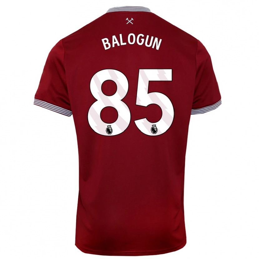 Danxen Niño Camiseta Majid Balogun #85 Borgoña Blanco 1ª Equipación 2025/26 La Camisa