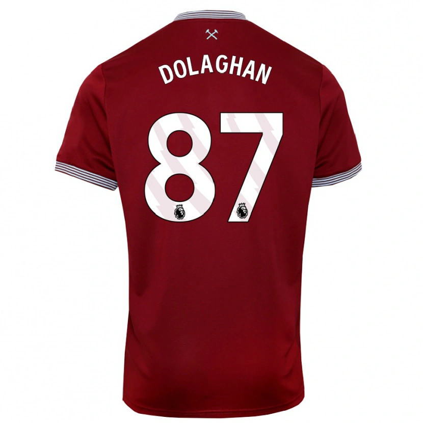 Danxen Niño Camiseta Brad Dolaghan #87 Borgoña Blanco 1ª Equipación 2025/26 La Camisa