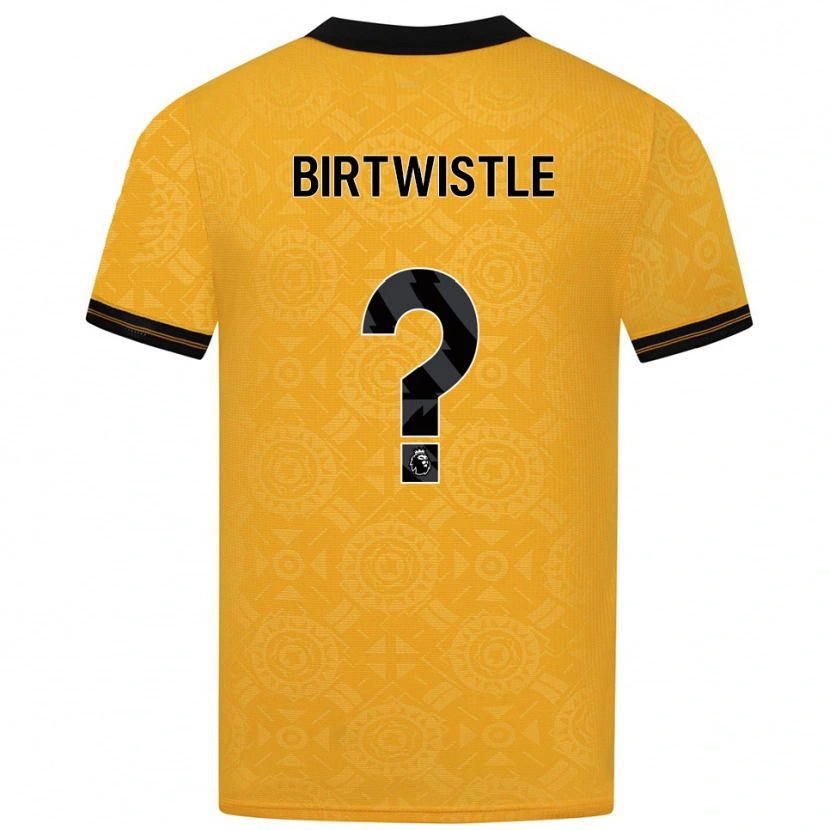 Danxen Niño Camiseta Harry Birtwistle #0 Amarillo Negro 1ª Equipación 2025/26 La Camisa