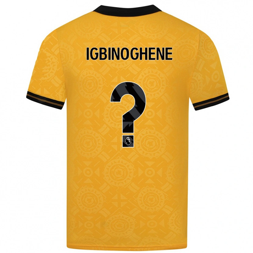 Danxen Niño Camiseta Testimony Igbinoghene #0 Amarillo Negro 1ª Equipación 2025/26 La Camisa