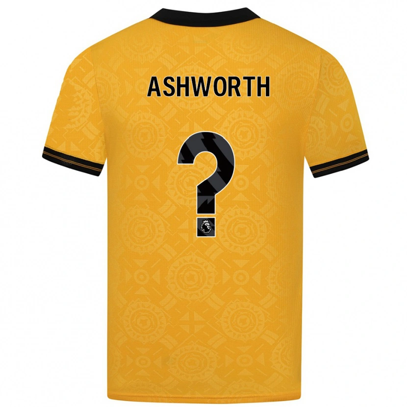 Danxen Niño Camiseta Finn Ashworth #0 Amarillo Negro 1ª Equipación 2025/26 La Camisa