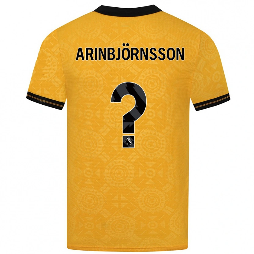 Danxen Niño Camiseta Pálmi Rafn Arinbjörnsson #0 Amarillo Negro 1ª Equipación 2025/26 La Camisa