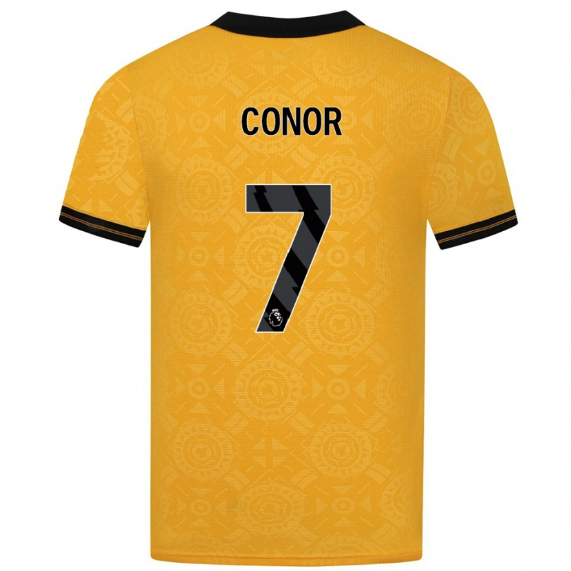 Danxen Niño Camiseta Conor Mcleod #7 Amarillo Negro 1ª Equipación 2025/26 La Camisa