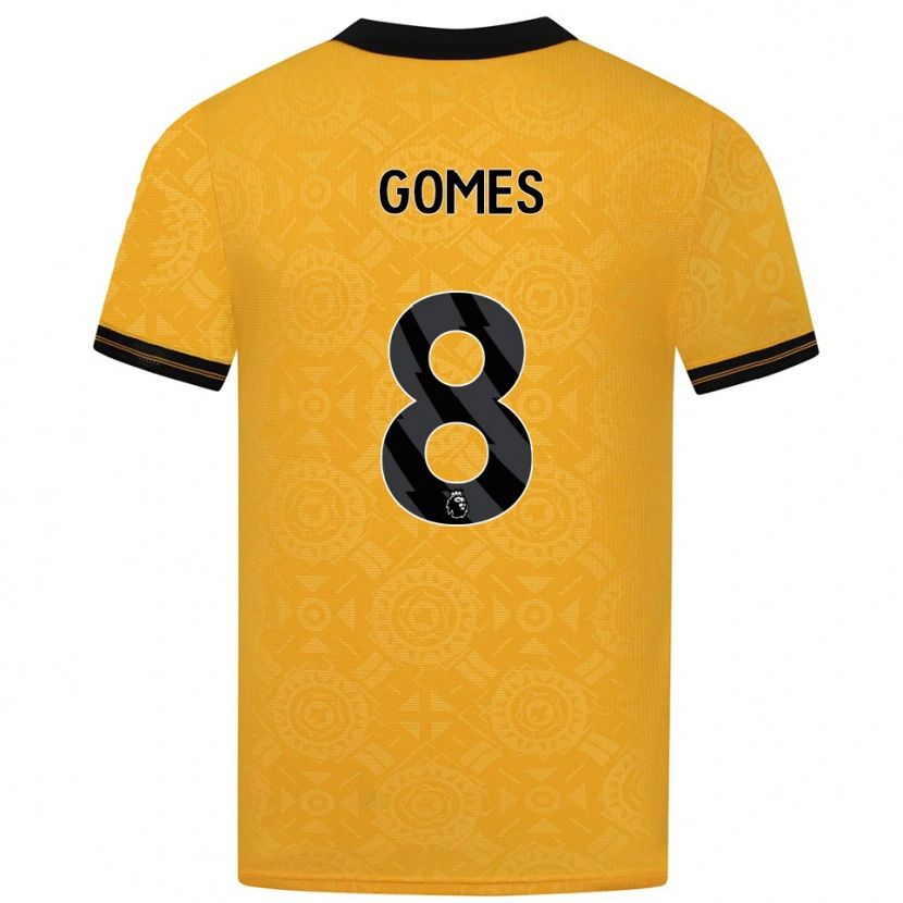 Danxen Niño Camiseta João Gomes #8 Amarillo Negro 1ª Equipación 2025/26 La Camisa