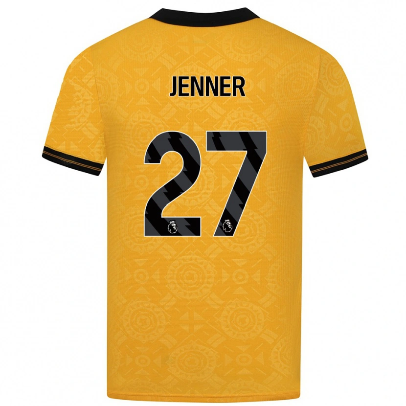 Danxen Niño Camiseta Abbi Jenner #27 Amarillo Negro 1ª Equipación 2025/26 La Camisa