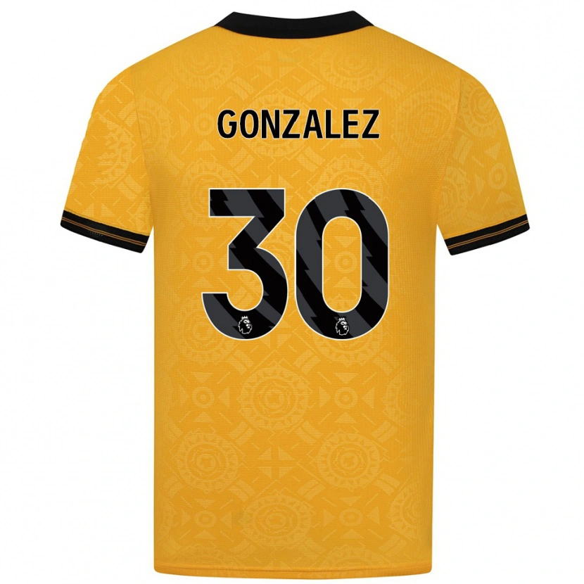 Danxen Niño Camiseta Enso González #30 Amarillo Negro 1ª Equipación 2025/26 La Camisa