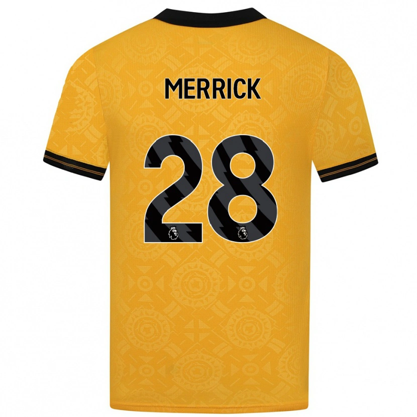 Danxen Niño Camiseta Beth Merrick #28 Amarillo Negro 1ª Equipación 2025/26 La Camisa