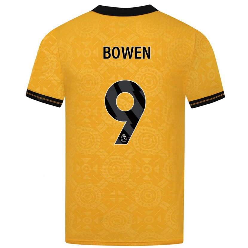 Danxen Niño Camiseta Reiss Bowen #9 Amarillo Negro 1ª Equipación 2025/26 La Camisa