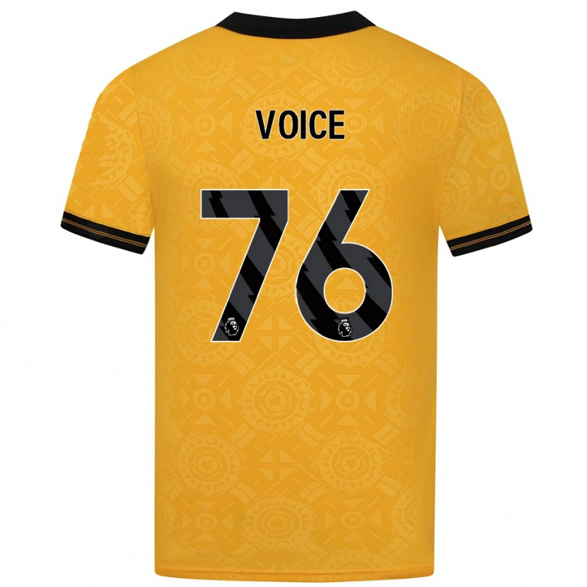 Danxen Niño Camiseta Caden Voice #76 Amarillo Negro 1ª Equipación 2025/26 La Camisa