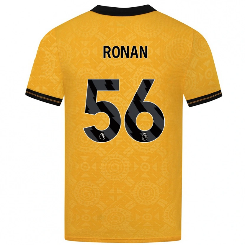 Danxen Niño Camiseta Connor Ronan #56 Amarillo Negro 1ª Equipación 2025/26 La Camisa