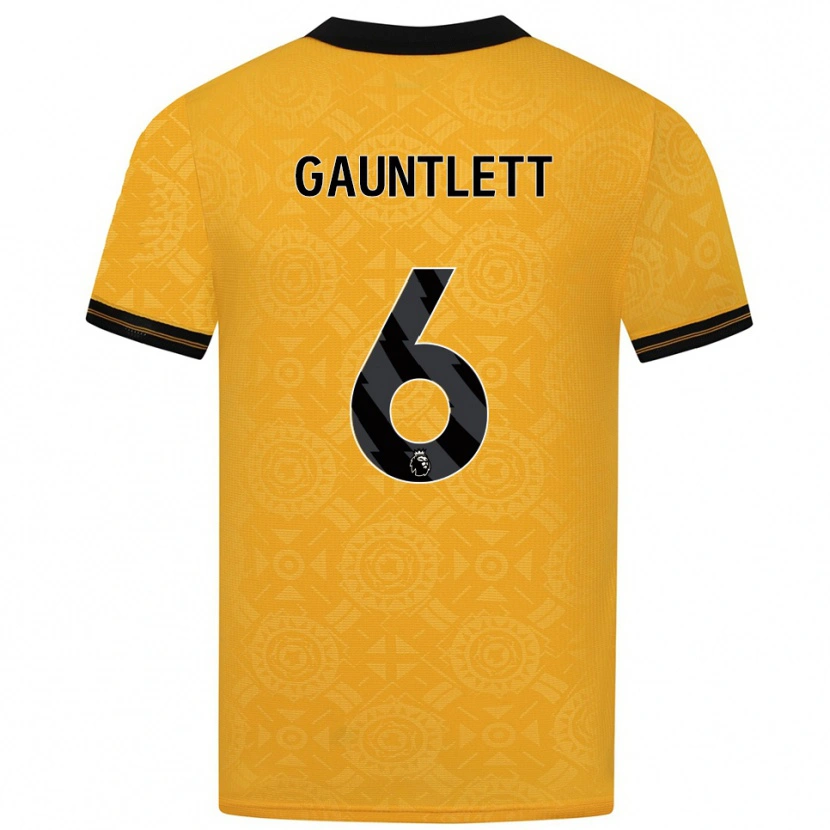 Danxen Niño Camiseta Maz Gauntlett #6 Amarillo Negro 1ª Equipación 2025/26 La Camisa