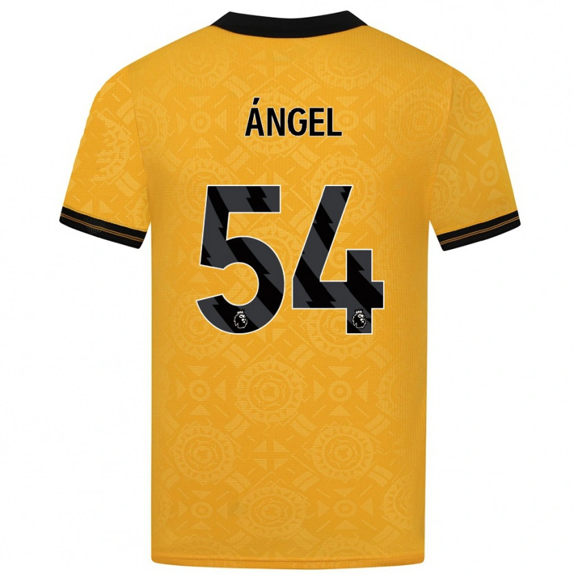Danxen Niño Camiseta Dani Ángel #54 Amarillo Negro 1ª Equipación 2025/26 La Camisa