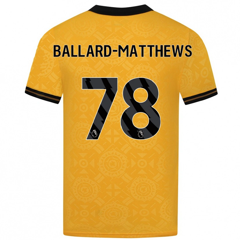 Danxen Niño Camiseta Emilio Ballard-Matthews #78 Amarillo Negro 1ª Equipación 2025/26 La Camisa