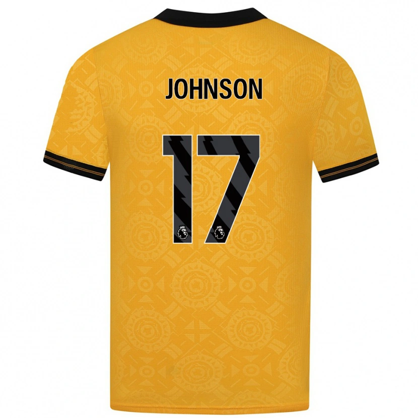 Danxen Niño Camiseta Katie Johnson #17 Amarillo Negro 1ª Equipación 2025/26 La Camisa