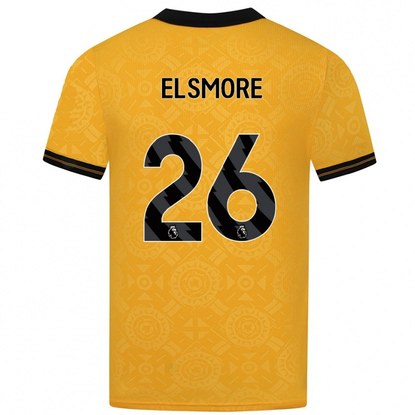 Danxen Niño Camiseta Ria Elsmore #26 Amarillo Negro 1ª Equipación 2025/26 La Camisa