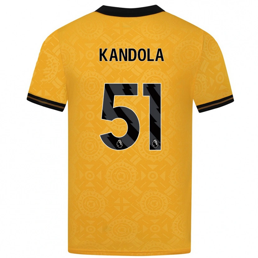 Danxen Niño Camiseta Kam Kandola #51 Amarillo Negro 1ª Equipación 2025/26 La Camisa