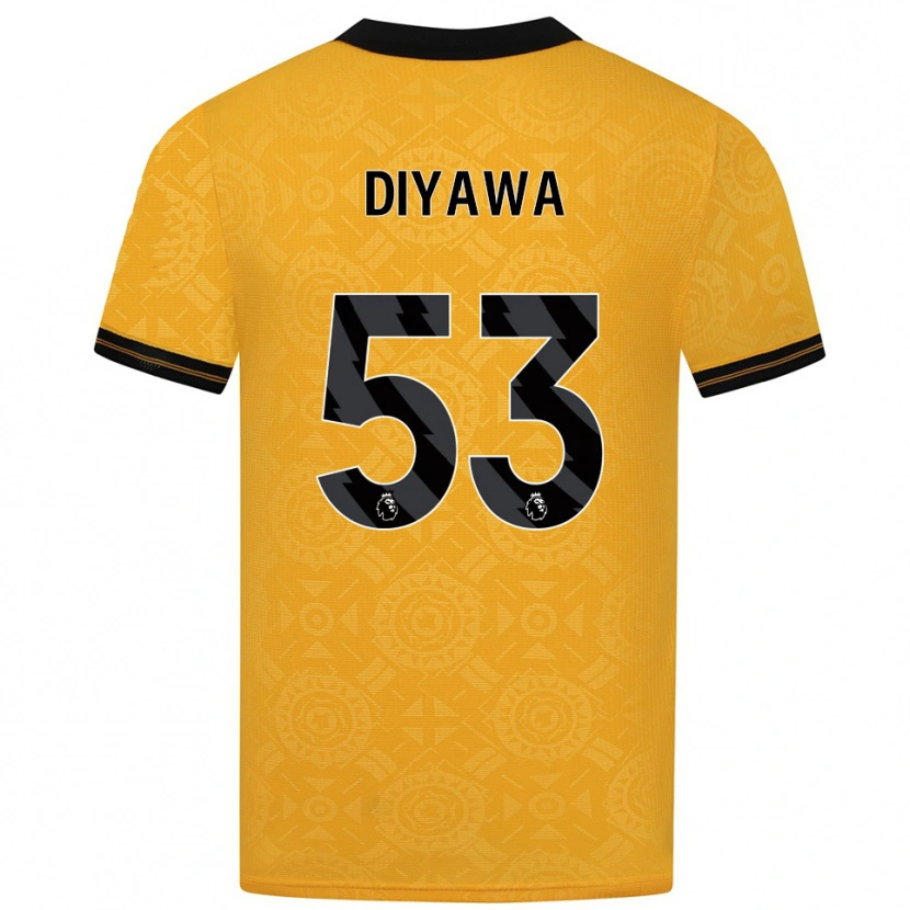 Danxen Niño Camiseta Aaron Keto Diyawa #53 Amarillo Negro 1ª Equipación 2025/26 La Camisa