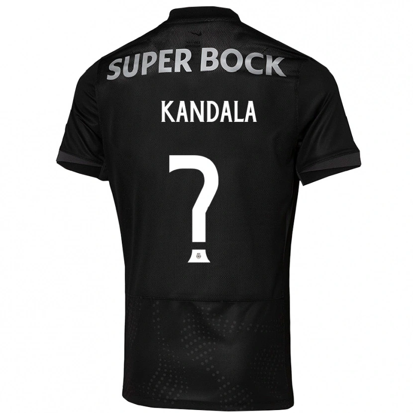 Danxen Niño Camiseta Adair Kandala #0 Negro Blanco 2ª Equipación 2025/26 La Camisa