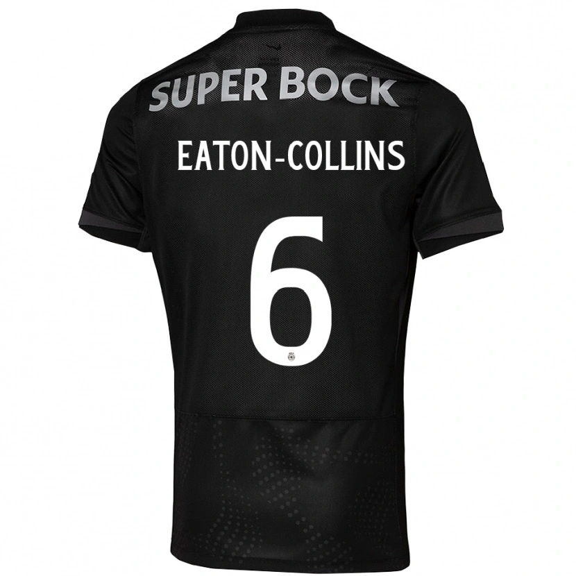 Danxen Niño Camiseta Georgia Eaton-Collins #6 Negro Blanco 2ª Equipación 2025/26 La Camisa