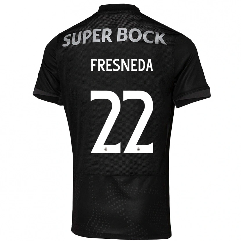 Danxen Niño Camiseta Iván Fresneda #22 Negro Blanco 2ª Equipación 2025/26 La Camisa