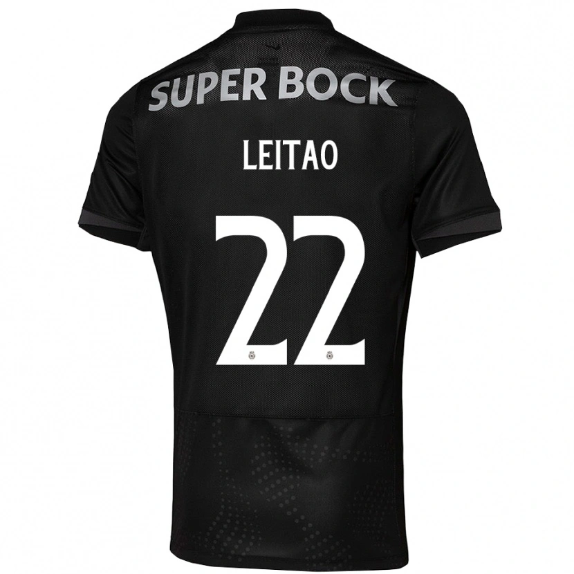 Danxen Niño Camiseta Tiago Leitão #22 Negro Blanco 2ª Equipación 2025/26 La Camisa