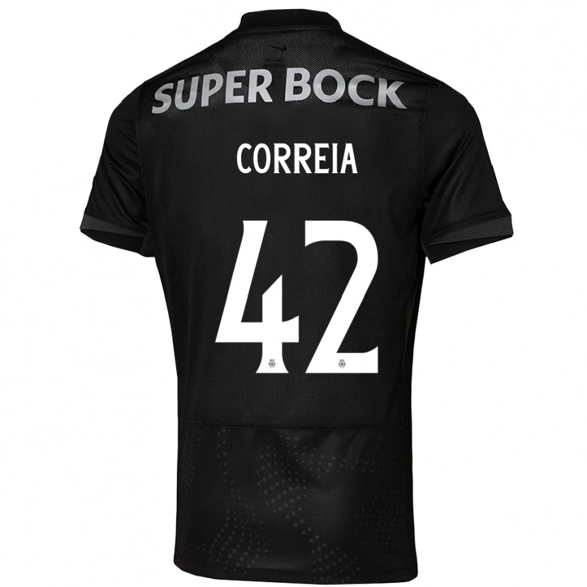 Danxen Niño Camiseta Maísa Correia #42 Negro Blanco 2ª Equipación 2025/26 La Camisa
