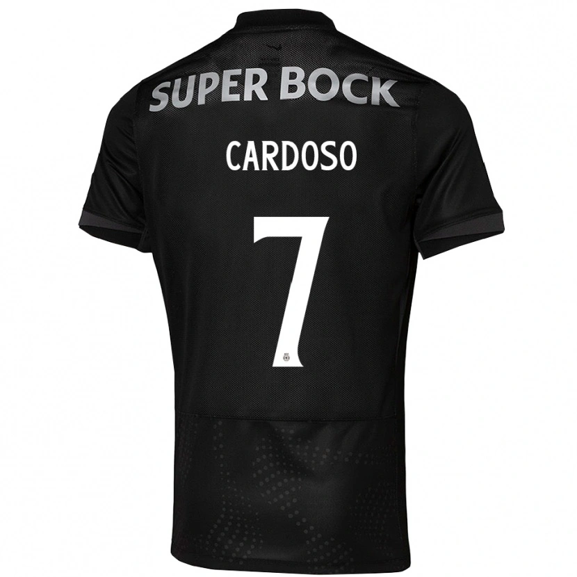 Danxen Niño Camiseta Paulo Cardoso #7 Negro Blanco 2ª Equipación 2025/26 La Camisa