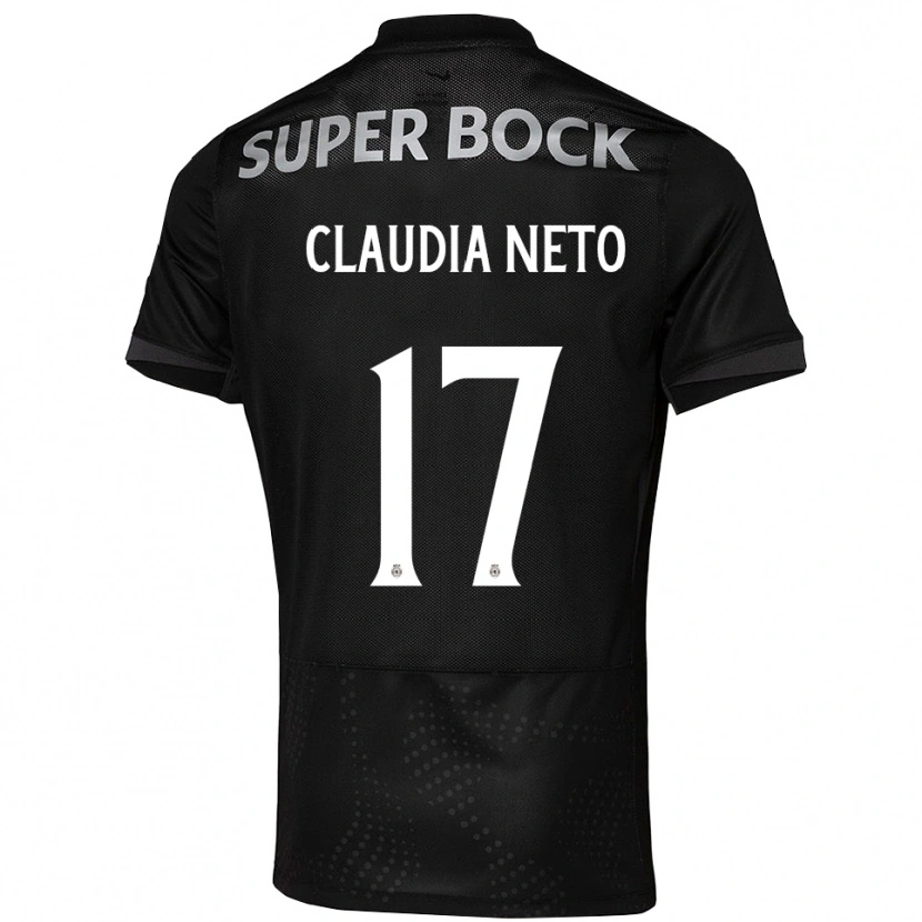Danxen Niño Camiseta Cláudia Teresa Pires Neto #17 Negro Blanco 2ª Equipación 2025/26 La Camisa