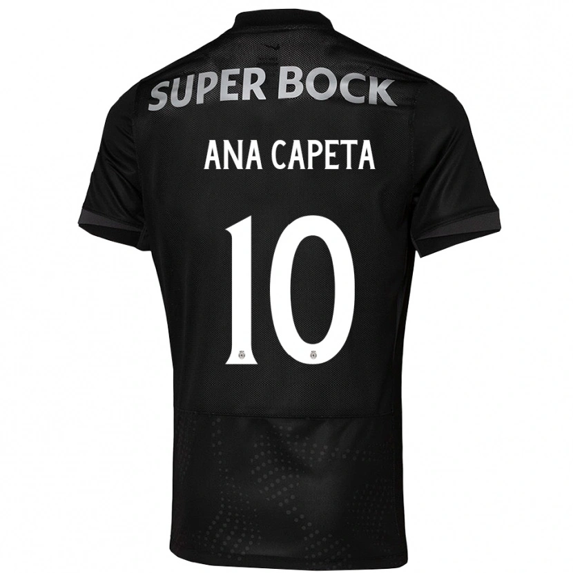 Danxen Niño Camiseta Ana Capeta #10 Negro Blanco 2ª Equipación 2025/26 La Camisa