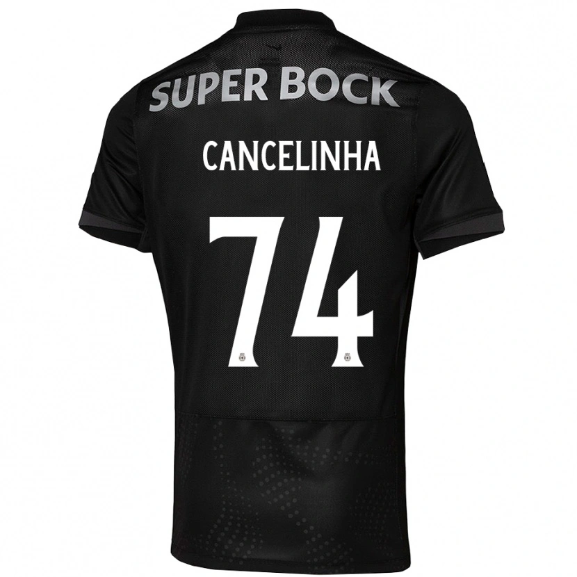 Danxen Niño Camiseta Érica Cancelinha #74 Negro Blanco 2ª Equipación 2025/26 La Camisa